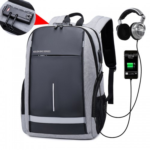 Laptop Backpack Night Light Reflective Waterproof and Durable Bag Anti Theft Backpack Shoulders Backpacks for 18-inch Laptop in Business School Travel for Men and Women