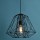 Retro Ceiling Light Shade, Vintage Pedant Light Fitting, Diamond Lampshade E27  (Black)