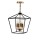 Carter square 4 chandelier light, kitchen island chandelier, steel black and gold finish