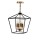 Carter square 4 chandelier light, kitchen island chandelier, steel black and gold finish