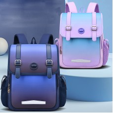 Large capacity to reduce the burden of spine elementary school students schoolbag third to sixth grade clash of colors British style children's schoolbag