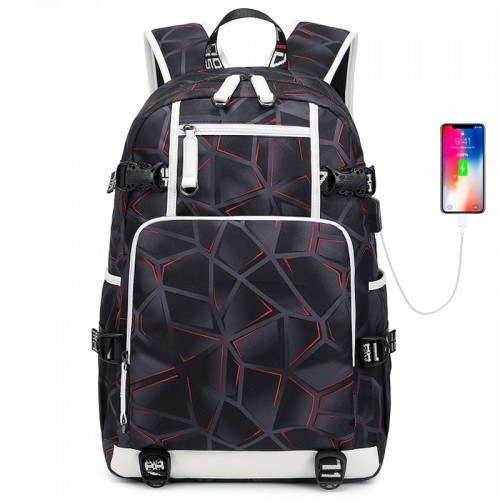 Men's backpack casual large-capacity travel computer backpack college students can heat transfer schoolbag