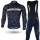 Men's Outdoor Breathable Sports Long Sleeve Cycling Jersey and 3D Padded Braces Tights Bib Pants Set