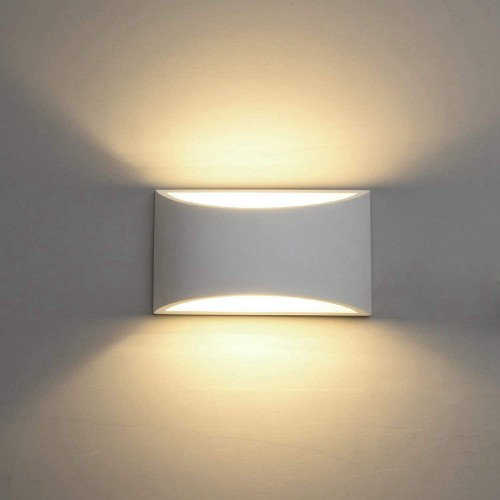 Modern LED Wall Sconce Lighting Fixture Lamps 7W Warm White 2700K Up and Down Indoor Plaster Wall Lamps for Living Room Bedroom Hallway Conservatory Home Room Decor(with G9 Bulbs Not Dimmable)