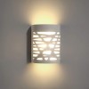 White Wall Sconce, LED Wall Sconce 7W 3000K Warm White Sconce Wall Lighting, LED Wall Sconce with Frosted Cover for Bedroom Hallway Stairway Porch Office Hotel (with 7W G9 LED Bulb)