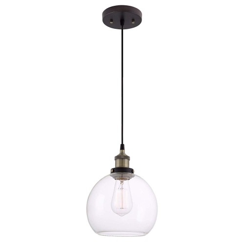 Industrial Kitchen Pendant Lighting | Antique Brass Hanging Light Fixture