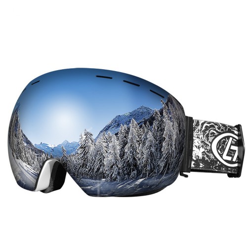 Ski goggles double-layer anti-fog large spherical adult men and women mountaineering windproof and anti-fog ski glasses