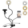 Webcam Light Stand Phone Holder, Etubby Live Stream LED Lamp Work Lighting [3-Mode, 10-Level] for Cellphones, Gopro, Logitech Webcam C925e, C922x, C922, C930e, C930, C920, C615, Etc. (1/4" Threaded)