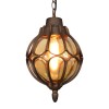 Vintage Industrial E27 Edison Glass Pendant Lights Lamps Shades Waterproof Outdoor Courtyard Garden Aluminum Ceiling Lights Fixtures Balcony Aisle Corridor Hydrangea 