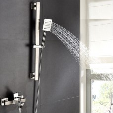 304 Stainless Steel Shower Set With Lifting Rod Shower Shower Hot And Cold Faucet Square Shower Bracket