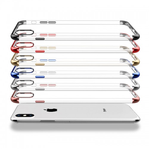 iphone XS MAX / XR / XS / 6/7 / 8PLUS Creative Three-Segment Mobile Shell Cover Silicone Case