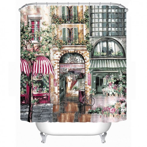 Creative Bath Rue Di Rivoli Shower Curtain，71-Inch x 71-Inch