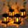 Solar Lights Outdoor,Hanging Solar Lantern Set Waterproof for Patio Landscape Yard, Warm White LED Flameless Candles Light 4 Pcs