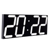 CHIHAI remote control Jumbo digital LED wall clock, multi-function LED clock, silent clock (black shell)
