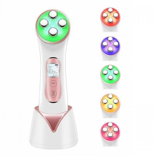Microcurrent Facial Toning Device, Photon LED Light Therapy Facial Massager for Acne, Galvanic Wrinkles Removal Skin Tightening Face Lift Machine, Vibration Skin Firming (LED Beauty Device)