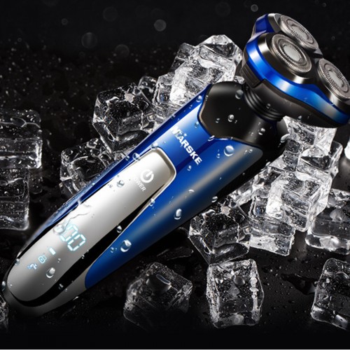 Electric Shaver for Men,  Men Electric Razor Rotary Beard Trimmer Nose Hair Trimmer Face Cleaning Brush Waterproof Wet and Dry  4 In 1 Shaving Machine