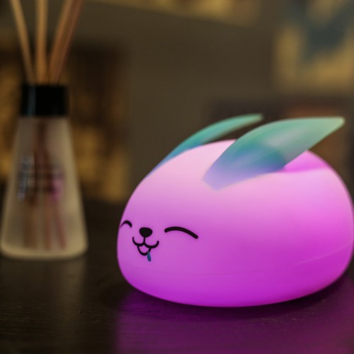 LED Nursery Night Lights for Kids:  Cute Animal Silicone Baby Night Light with Touch Sensor - Portable and Rechargeable Infant or Toddler Cool Color Changing Bright Nightlight Lamp Baby Gift