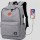 tuowan Large capacity Backpack, Canvas School Durable Travel  Backpack with USB Charging Port School Book Bag fits 15.6inch laptop for Men&Women 