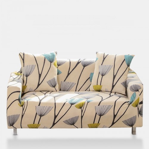Printed Dandelion Sofa Cover - Spandex Fabric  Stretch Couch Cover  - Sofa Slip covers  - Furniture Protector
