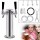 Double Tap Stainless Steel Chrome Faucets - Draft Beer Tower - Homebrew Kegerator