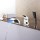 Contemporary / LED LIGHT Widespread Waterfall Brass Valve one Handles three Holes mixer tap -Chrome, Bathtub Faucet