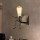 Creative Vintage Wall Lamp LED Industrial Retro Wall Lamp Black Iron Holder Interior Art Deco for Bar, Bedroom, Kitchen, Restaurant