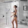 Bathroom SPA Shower System waterfall Rainfall Shower Head, Handheld Shower head Wall-mounted