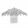 Glistening Silver and Clear Crystal Petals Bridal, Wedding or Prom Hair Comb Accessory