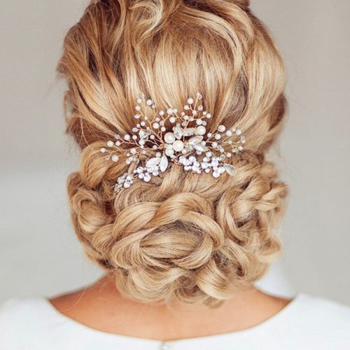 Fairy Bridal Hair Pins  Wedding Hair Accessories Comb Hair Clips with Simulated Pearl 