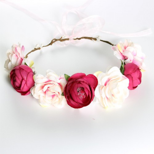 Women Girls party Flower Bohemian flower Wedding Bridal Hair Wreath Floral Headband Garland