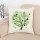Idyllic creative life tree green tree car pillow home decoration linen pillow，18” x 18”