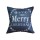 Christmas Happy New Year Pillow Cartoon Linen Pillow Sofa Pillow，18” x 18”