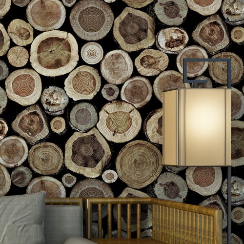 3D vintage unique wood growth ring wallpaper