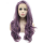 Synthetic Lace Front Wig Women's Natural Wave Purple Side Part Synthetic Hair Heat Resistant / Natural Hairline Purple Wig Long Lace Front Purple Sylvia 
