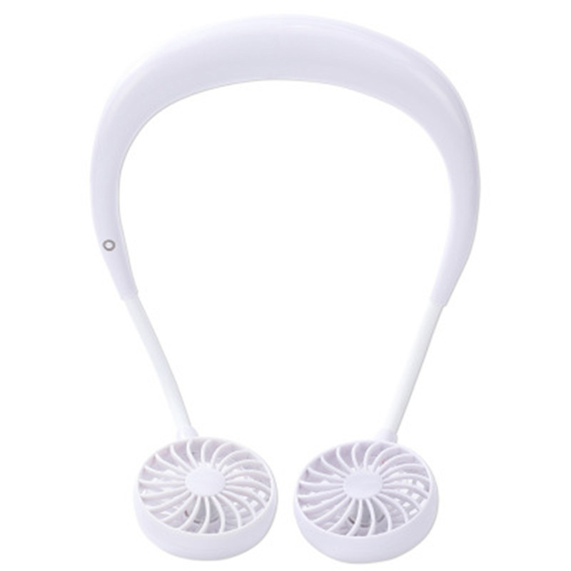 Neckband Fan Mini Portable Hand Free USB Rechargeable Headphone Design Fan Neckband Cooler for Office Dormitories 